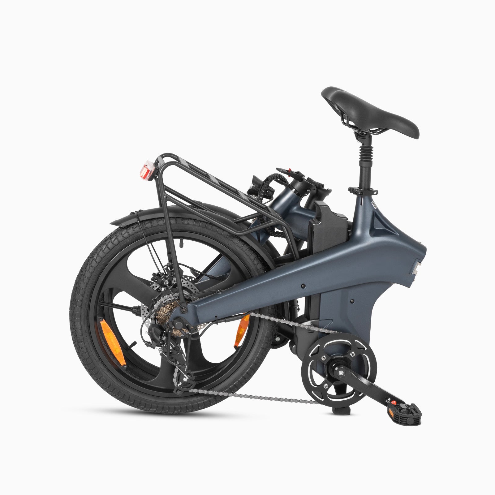 Vélo électrique pliable DYU T1 gris, design compact et léger pour un transport facile. Vélo électrique pliable DYU T1 gris, design compact et léger pour un transport facile.