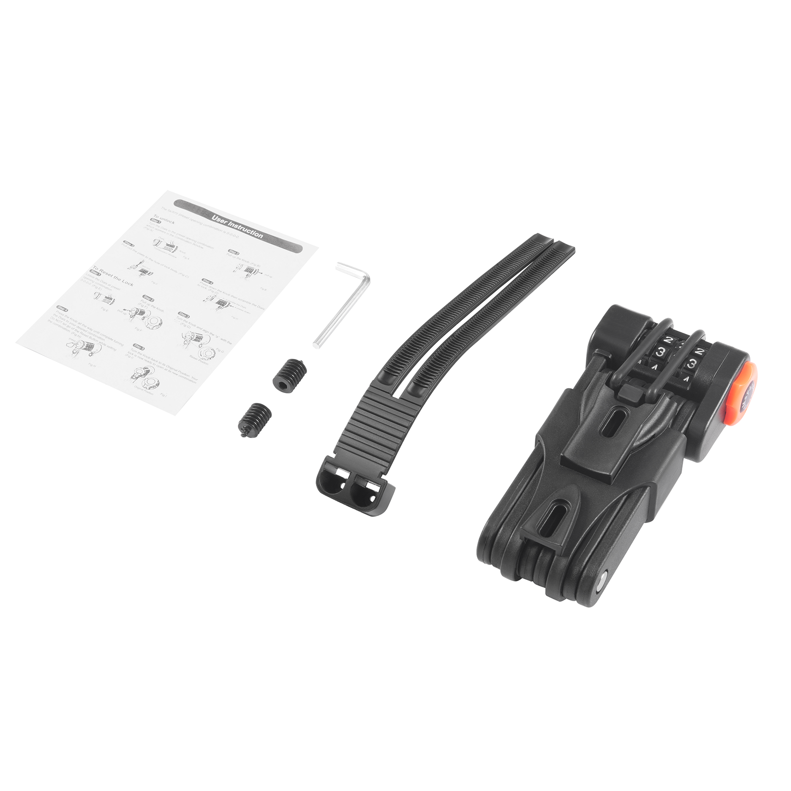 Bloque de combinaison noir pour vélo avec instructions et accessoires d'installation Bloque de combinaison noir pour vélo avec instructions et accessoires d'installation