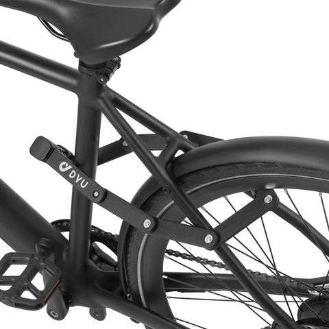 Verrou de vélo DYU noir sur le cadre avec système de code à chiffres Verrou de vélo DYU noir sur le cadre avec système de code à chiffres