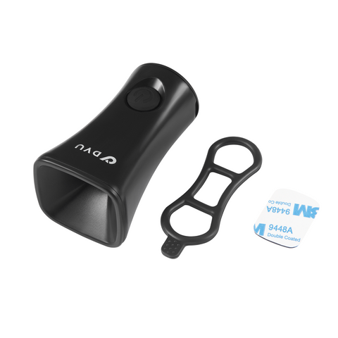 Haut-parleur DYU noir avec support pour installation sur un vélo électrique. Haut-parleur DYU noir avec support pour installation sur un vélo électrique.