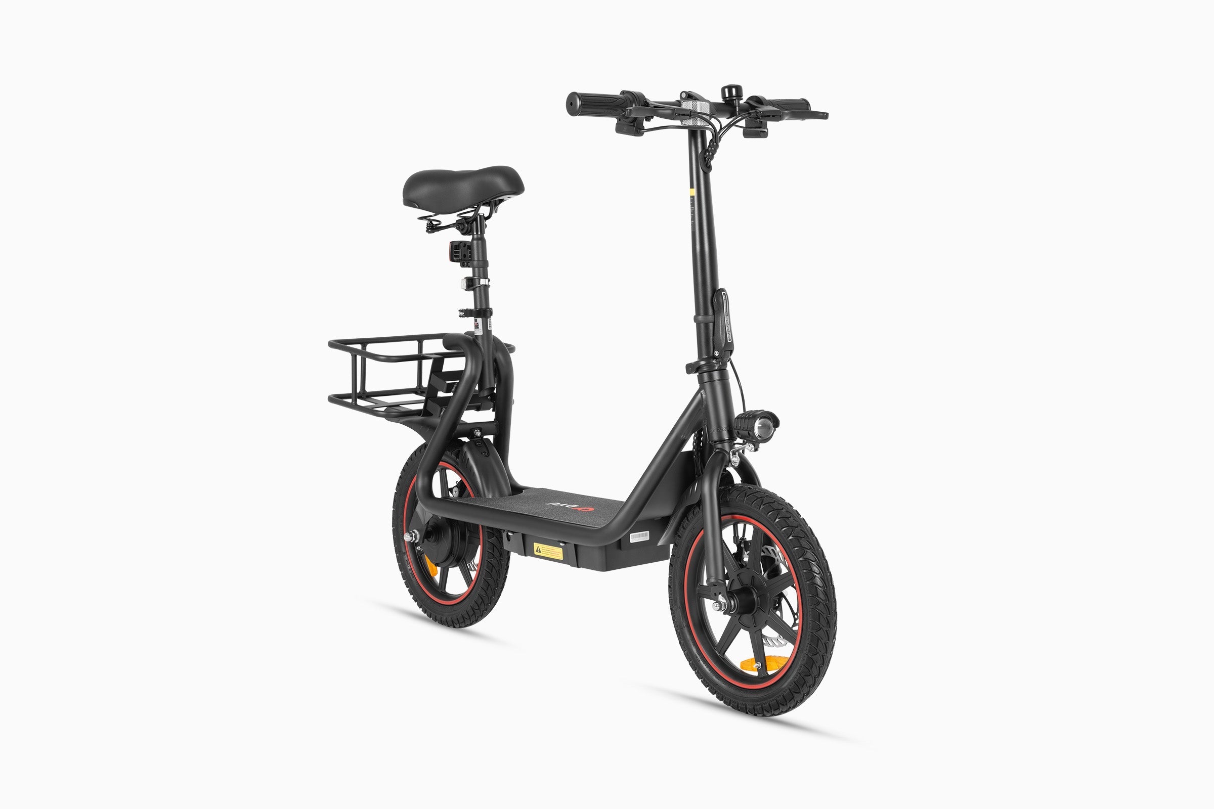 DYU C4 noir pliable avec panier arrière pour le transport quotidien. DYU C4 noir pliable avec panier arrière pour le transport quotidien.