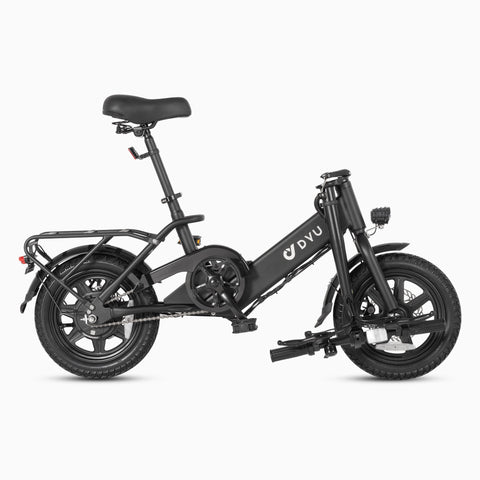 DYU C3 14 pouces vélo électrique pliant noir avec cadre robuste et design ergonomique. DYU C3 14 pouces vélo électrique pliant noir avec cadre robuste et design ergonomique.