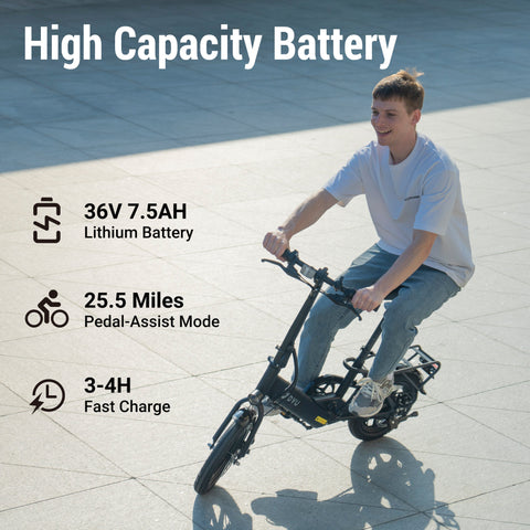 Batterie lithium de 36V 7.5AH et mode d'assistance pédale pour DYU C3. Batterie lithium de 36V 7.5AH et mode d'assistance pédale pour DYU C3.