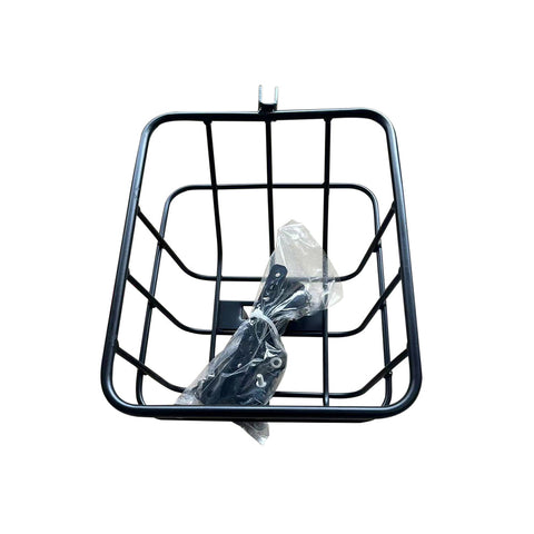 Panier arrière en métal noir pour vélo avec accessoires d'installation Panier arrière en métal noir pour vélo avec accessoires d'installation