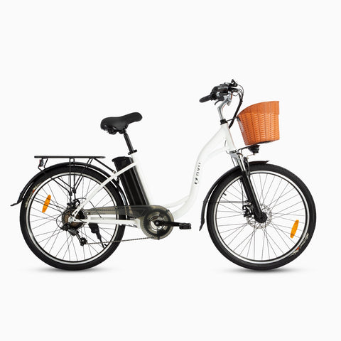 DYU C6 vélo électrique avec 1.250W, batterie détachable et panier avant pour le transport. DYU C6 vélo électrique avec 1.250W, batterie détachable et panier avant pour le transport.