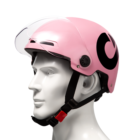 Casque de vélo DYU rose avec visière pour cyclistes, offrant sécurité et confort. Casque de vélo DYU rose avec visière pour cyclistes, offrant sécurité et confort.