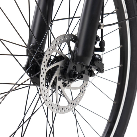Disque de frein avant du vélo électrique DYU C6 pour une conduite sûre. Disque de frein avant du vélo électrique DYU C6 pour une conduite sûre.