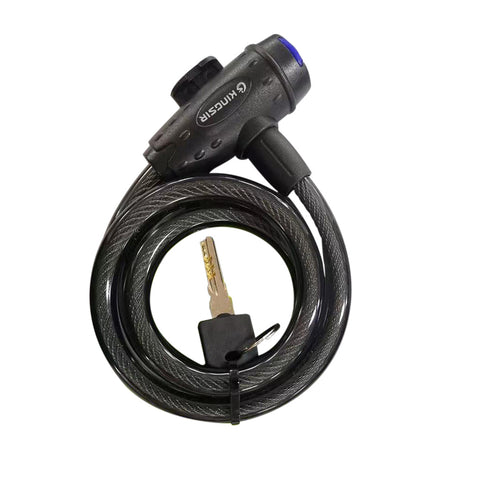 KINGSIR bicycle lock cable with key, flexible steel for bike security. KINGSIR bicycle lock cable with key, flexible steel for bike security.
