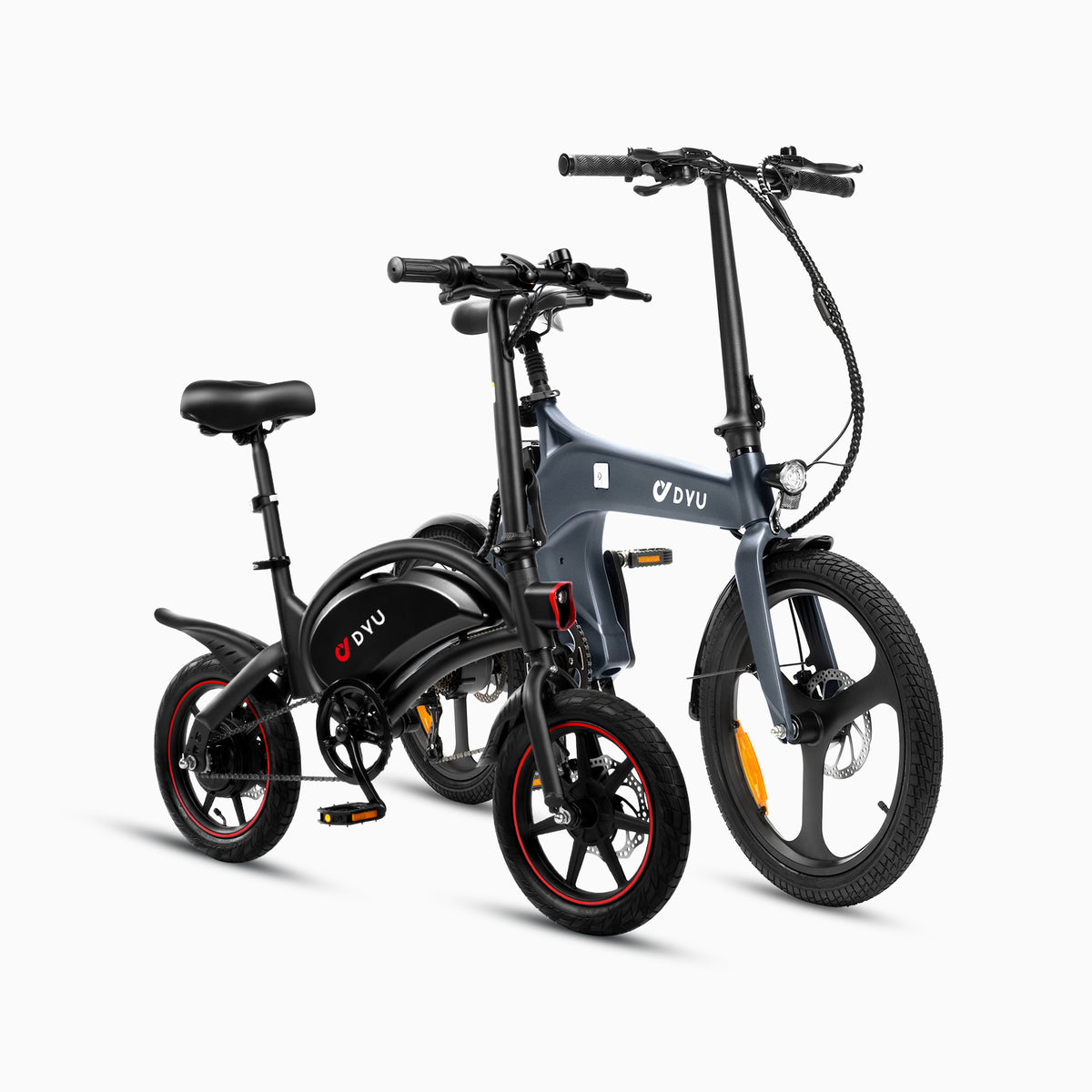 T1 and D3F electric bikes from DYU, stylish and comfortable for commuting.